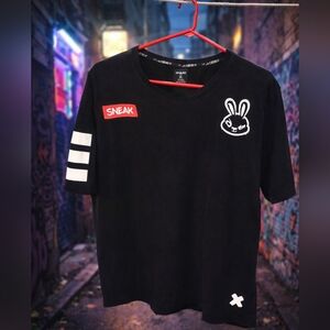 Black Women's Tee with Bunny Patch